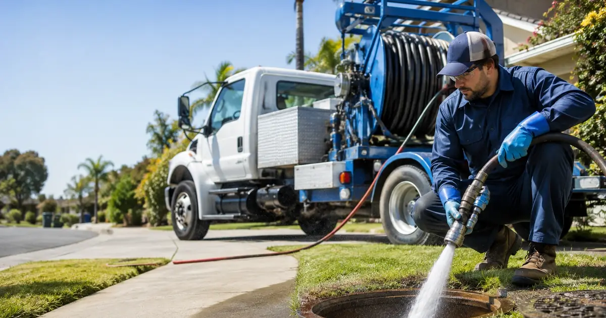 Hydro jet sewer cleaning San Fernando