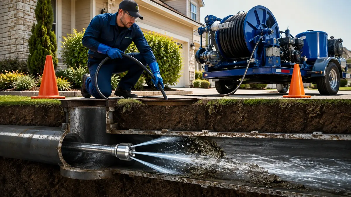 Main Sewer Line Hydro Jet Cleaning in San Fernando