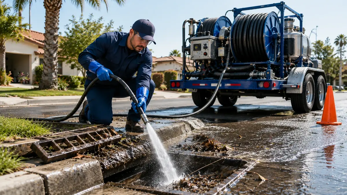 Storm Drain Hydro Jet Cleaning in San Fernando